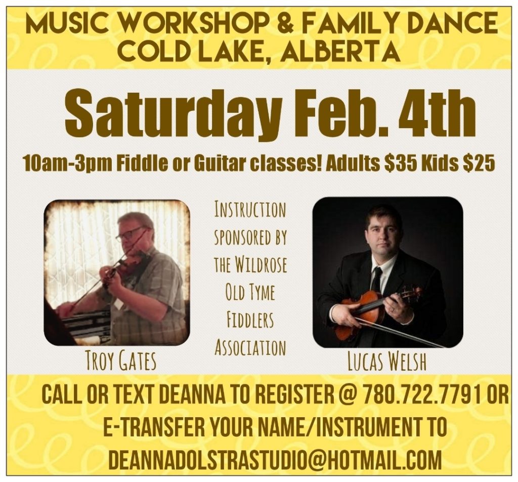 February 4th Fiddle & Guitar workshop Feb 4, 2023