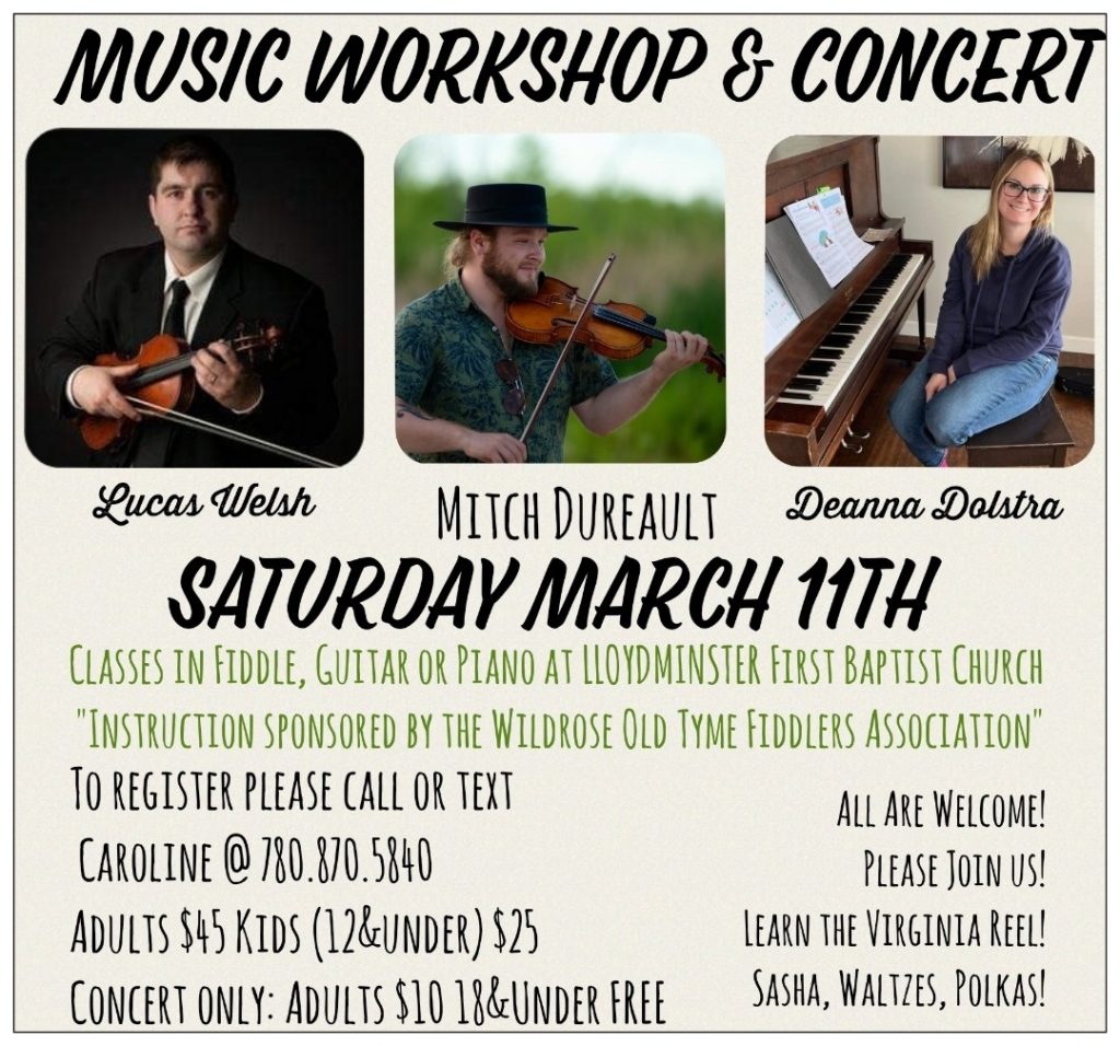March 11, 2023 Fiddle, Guitar & Piano workshop